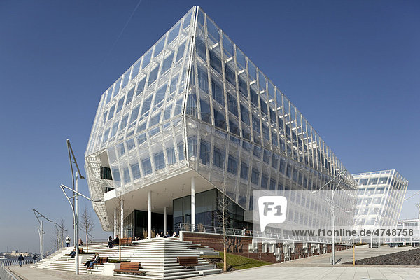 Commercial building  office building Unilever Haus  Hamburg  Germany  Europe