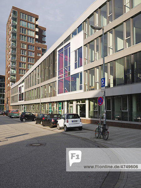 Moderne Arbeits- und Wohngebäude im Quartier Falkenried  Straßenbahnring  Hoheluft-Ost  Hansestadt Hamburg  Deutschland  Europa