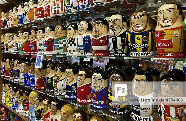 Fußballerfiguren  Souvenirshop  Prag  Tschechische Republik  Europa