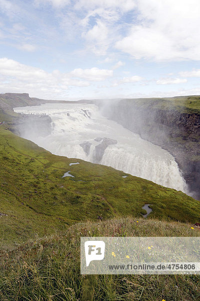 Gullfoss waterfall Golden Circle Iceland Europe