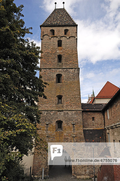 Metzgerturm  1349  Unter der Metzig  Stadtmauer  Ulm  Baden-Württemberg  Deutschland  Europa