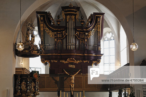 Orgel in der St.-Veit-und-St.-Michaels-Kirche  1634-1682  Pfarrberg  Heiligenstadt  Oberfranken  Bayern  Deutschland  Europa