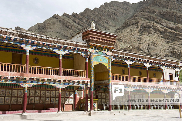 Tibetischer Buddhismus  Kloster Hemis  Gebäude Galerie  Drukpa Sekte  Himalaja  Ladakh  Bundesstaat Jammu und Kashmir  Indien  Südasien  Asien