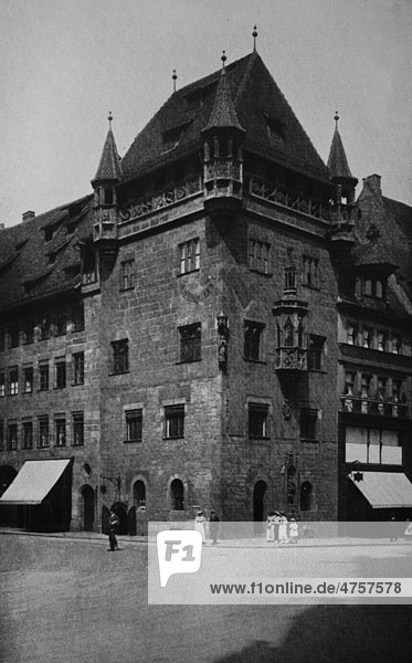 Nassauerhaus in Nürnberg  Bayern  Deutschland  Europa  historische Aufnahme von ca. 1900