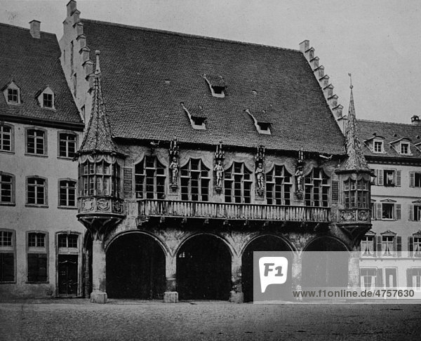 Altes Rathaus in Freiburg im Breisgau  Baden-Württemberg  Deutschland  Europa  historische Aufnahme von ca. 1900