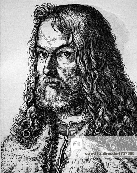Albrecht Dürer  Maler  1471 - 1528  historische Illustration  Porträt  1880