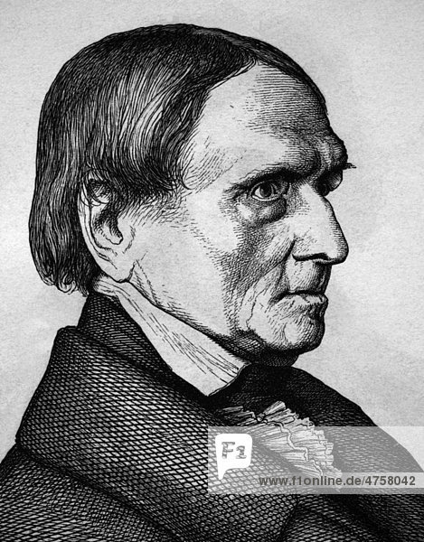 Peter von Cornelius  1783 - 1867  Maler  Porträt  historische Illustration  1880