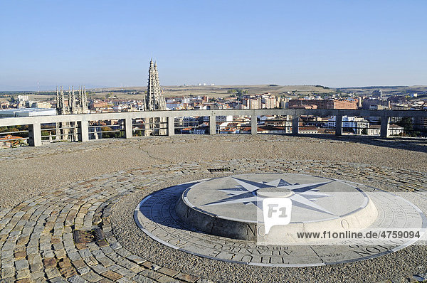 Mirador del Castillo, Aussichtsplattform, Burgberg, Burgos, Provinz Kastilien Leon, Spanien, Europa