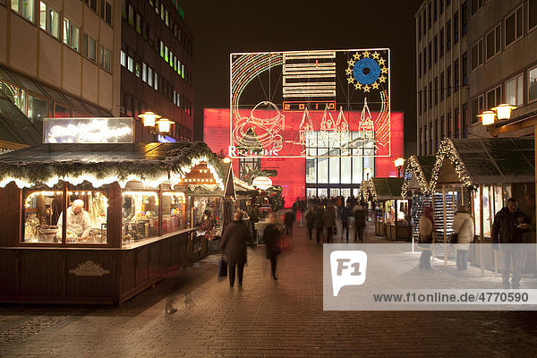 Rathaus-Passage  Essener Lichtwochen  Weihnachtsmarkt  Stadt Essen  Ruhrgebiet  Nordrhein-Westfalen  Deutschland  Europa