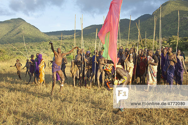 Tribal Donga Stick Fight in Omo River Valley, Ethiopia