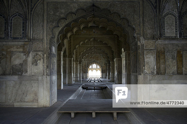 Khas Mahal Rotes Fort UNESCO Weltkulturerbe Delhi Uttar Pradesh Nordindien Indien Asien