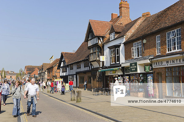 Henley Street  Stratford-upon-Avon  Warwickshire  England  United Kingdom  Europe