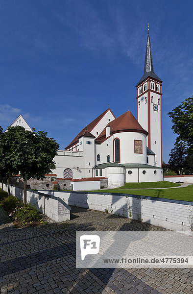 Sankt Stephan Kirche  Mindelheim  Schwaben  Landkreis Unterallgäu  Bayern  Deutschland  Europa