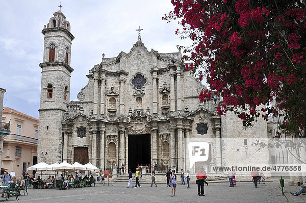 Kathedrale von Havanna  Plaza de la Catedral  Altstadt  Havanna  Kuba  Karibik  Mittelamerika
