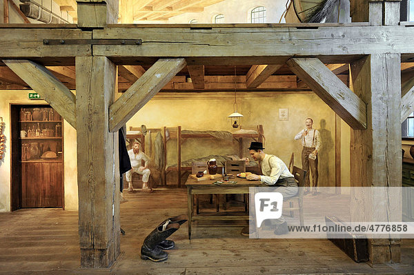 Panorama  Burschenstube  lebensgroßes Modell der historischen Brauerei Pilsner Urquell  Pilsen  Böhmen  Tschechien  Europa