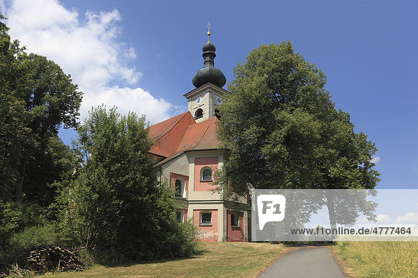 Wallfahrtskirche Sankt Quirin auf dem Botzerberg  Püchersreuth  Landkreis Tirschenreuth  Oberpfalz  Bayern  Deutschland  Europa