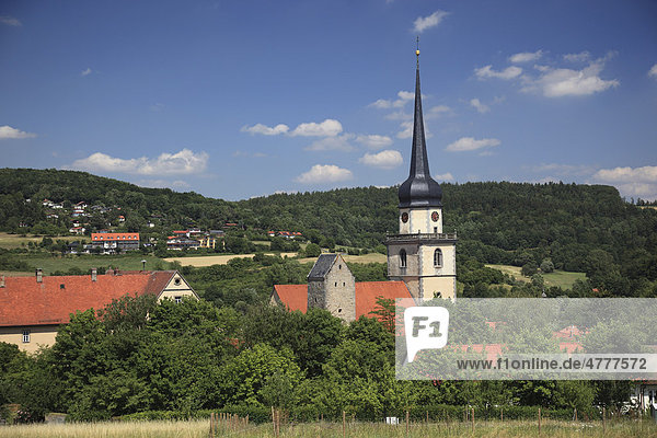 Stadtpfarrkirche Sankt Kilian parish church  Fladungen  Rhoen-Grabfeld district  Lower Franconia  Bavaria  Germany  Europe
