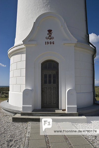 Eingang zum Leuchtturm von N¯rre Lyngvig  Hvide Sande  Westjütland  Dänemark  Europa
