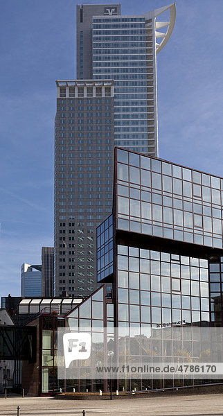 Westendstrasse 1 or Westendtower  Westend Tower  headquarters of the DZ Bank  Frankfurt  Hesse Germany  Europe