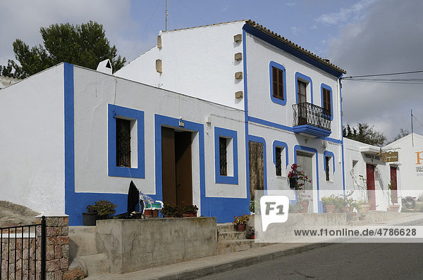 Typische Häuser  Sant Miguel de Balansat  Ibiza  Pityusen  Balearen  Spanien  Europa