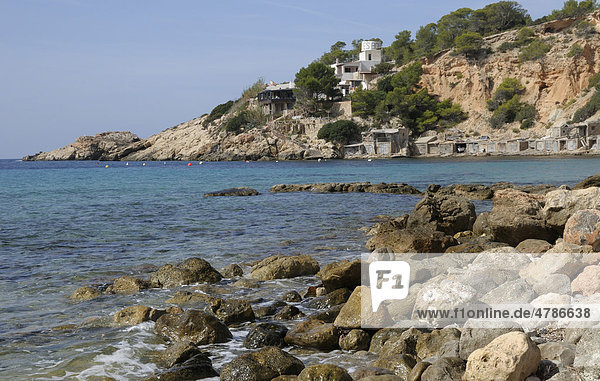 Platja Cala d'Hort  Ibiza  Pityusen  Balearen  Spanien  Europa