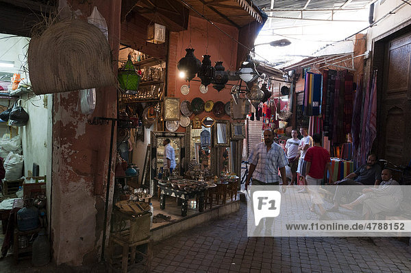 Medina  souk  Marrakech  Morocco  Africa