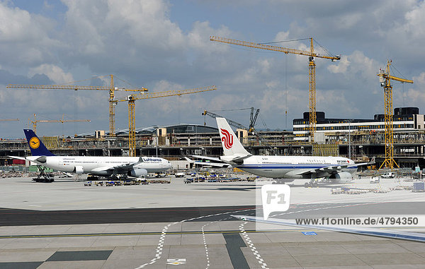 Baustelle  Flughafen Frankfurt Airport  Frankfurt am Main  Hessen  Deutschland  Europa