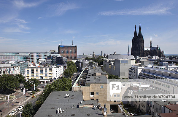 Kölner Dom  Stadtansicht  Köln  Nordrhein-Westfalen  Deutschland  Europa