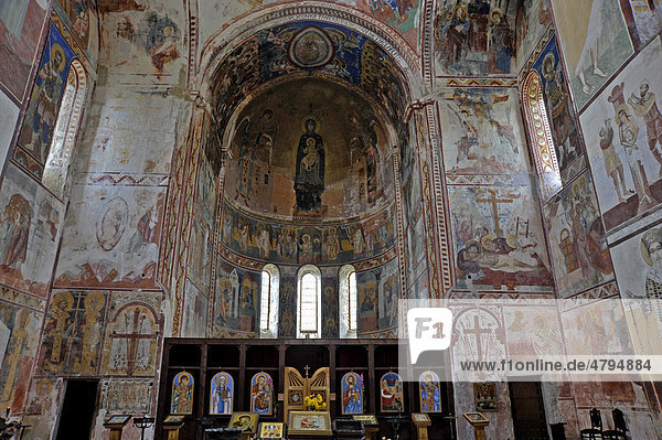 Marien-Fresken in der Apsis  Altarbereich  Muttergotteskirche  Gelati-Kloster  UNESCO Weltkulturerbe  Kutaisi  Imeretien  Georgien  Vorderasien