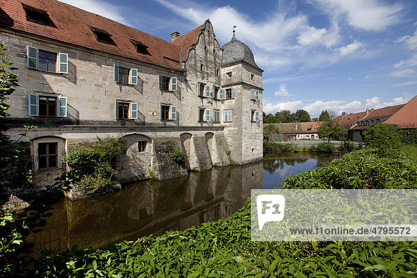 Wasserschloss Mitwitz  Landkreis Kronach  Oberfranken  Bayern  Deutschland  Europa