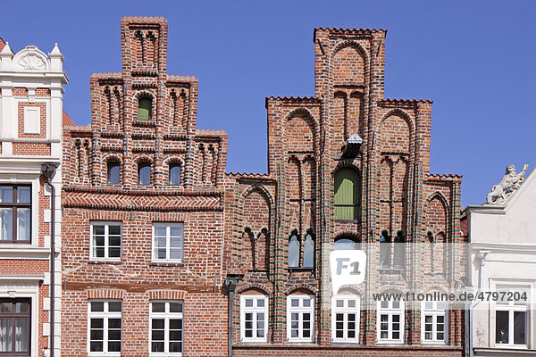 Giebelhäuser  Am Sande  Lüneburg  Niedersachsen  Deutschland  Europa