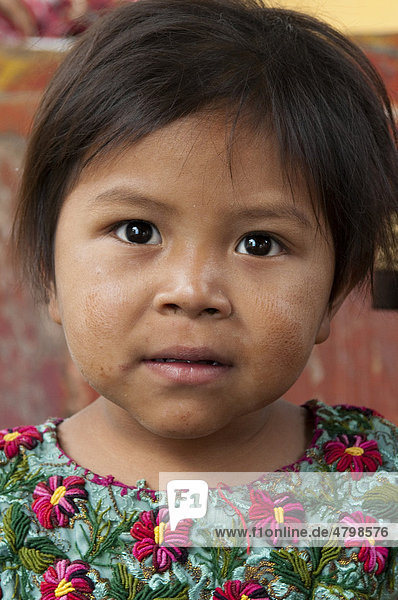 Girl  portrait  Antigua  Guatemala  Central America