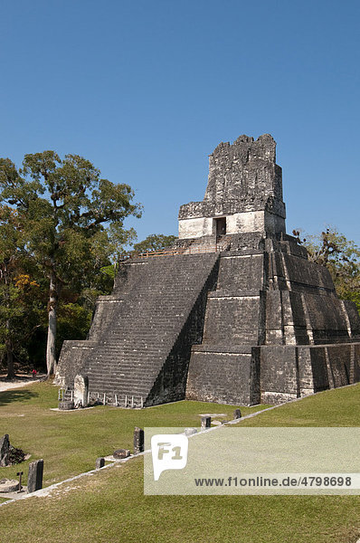 Tempel II  Tikal  antike Stadt der Maya  Guatemala  Zentralamerika  Guatemala  Zentralamerika