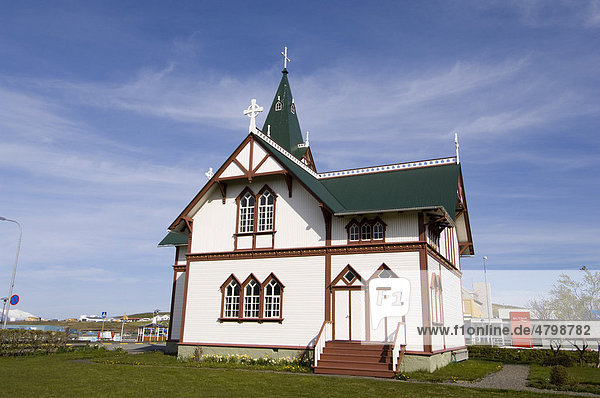 Kirche von Husavik  Island  Europa