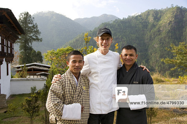 Englischer Koch  Amankora Hotel  Punakha  Bhutan  Königreich Bhutan  Südasien