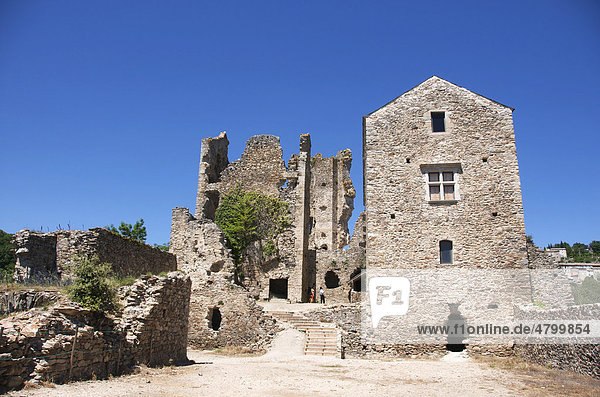 Festungsruine Saissac  Aude  Languedoc-Roussillon  Frankreich  Europa
