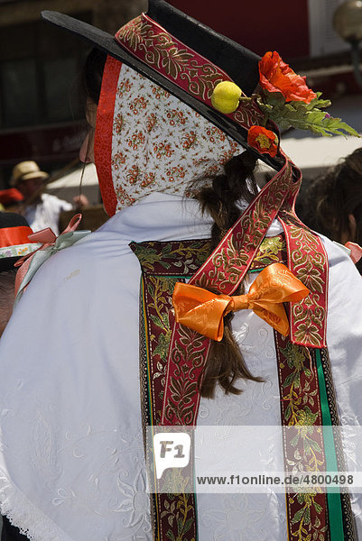 Traditionelle Kleidung  Rückenansicht  Ibiza  Spanien  Europa
