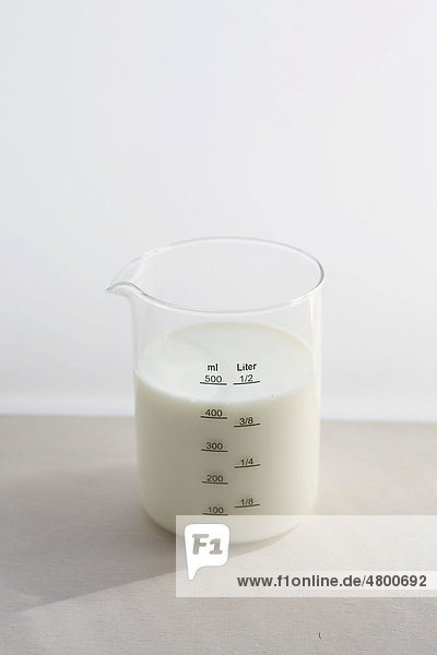 Messbecher mit Milch