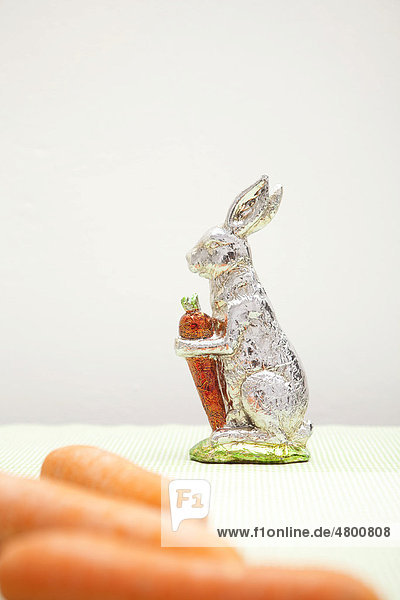 Easter bunny as decoration  carrots