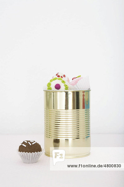 Chocolates in a tin can
