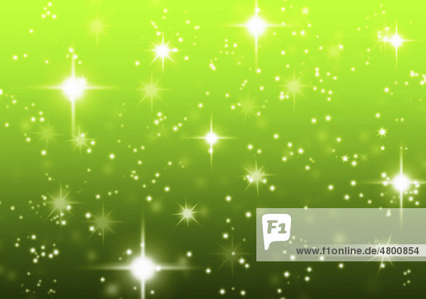 Starry green abstract background