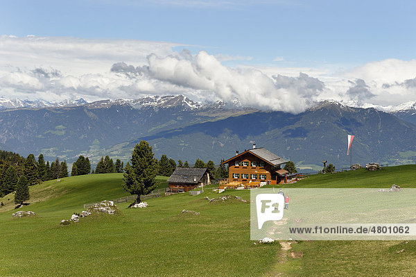 Adolf-Munkel-Weg trail under the Geisslerspitzen massif  at the Gschnagenhardalm  Villnoesstal  Southern Tyrol  Italy  Europe