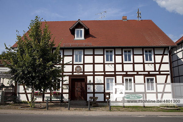 Historische Mühle Glück-Zu  Fachwerkhaus  Schlepzig  Spreewald  Brandenburg  Deutschland  Europa