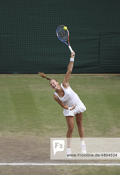 Damen-Semi-Finale  Petra Kvitova  Tschechien  Wimbledon 2010  ITF Grand Slam Tournament  Wimbledon  England  Großbritannien  Europa