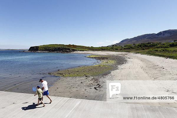 Beach of Lecanvey  Clew Bay  County Mayo  Connacht province  Republic of Ireland  Europe