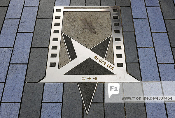 Denkmal an Bruce Lee in der Star Avenue  Hong Kong  China  Asien