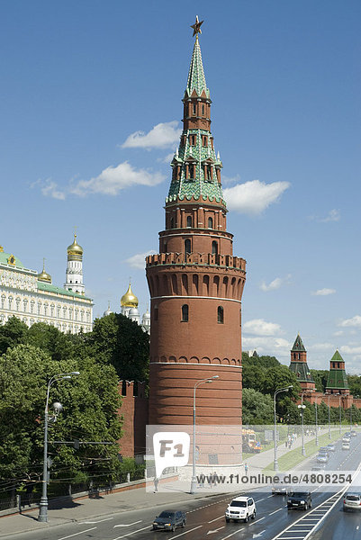 Turm des Moskauer Kreml  Moskau  Russland