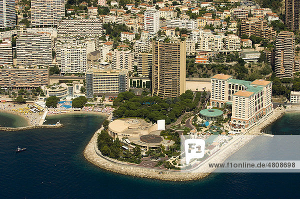 Aerial view  Monte Carlo Bay Hotel and Sporting Club Casino  Monaco  Cote d'Azur  Europe