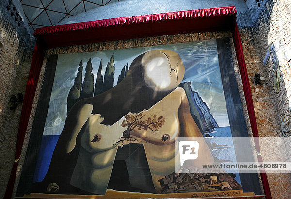 Gemälde im DalÌ-Museum  Teatro-Museo DalÌ  Figueres  Provinz Girona  Katalonien  Spanien  Europa