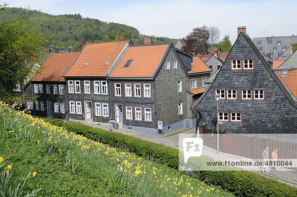 Blick auf die Stadt Goslar  Niedersachsen  Deutschland  Europa